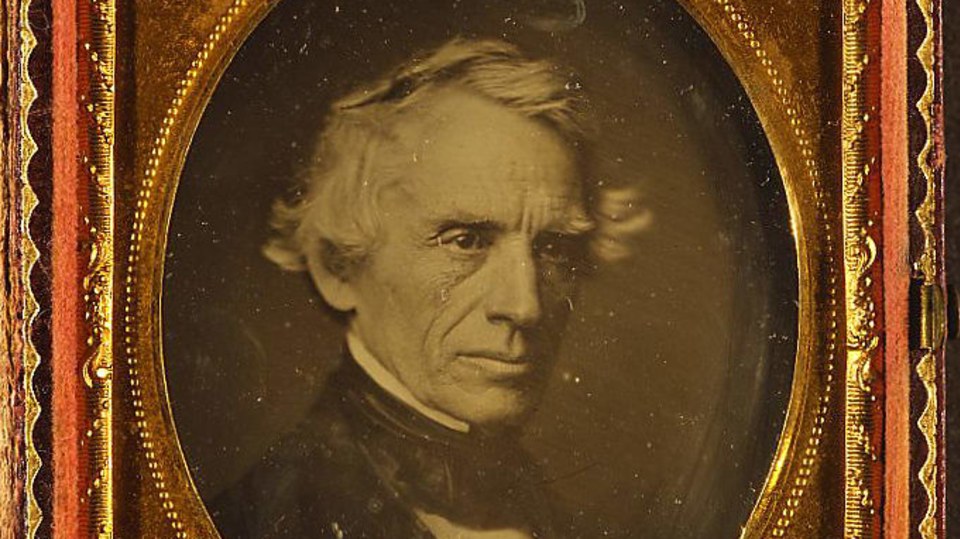 Samuel F. B. Morse, daguerrotypie ve zlatém rámečku, 1845